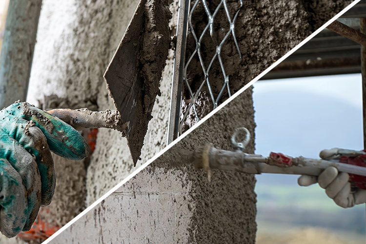 Application of Diasen insulating plaster