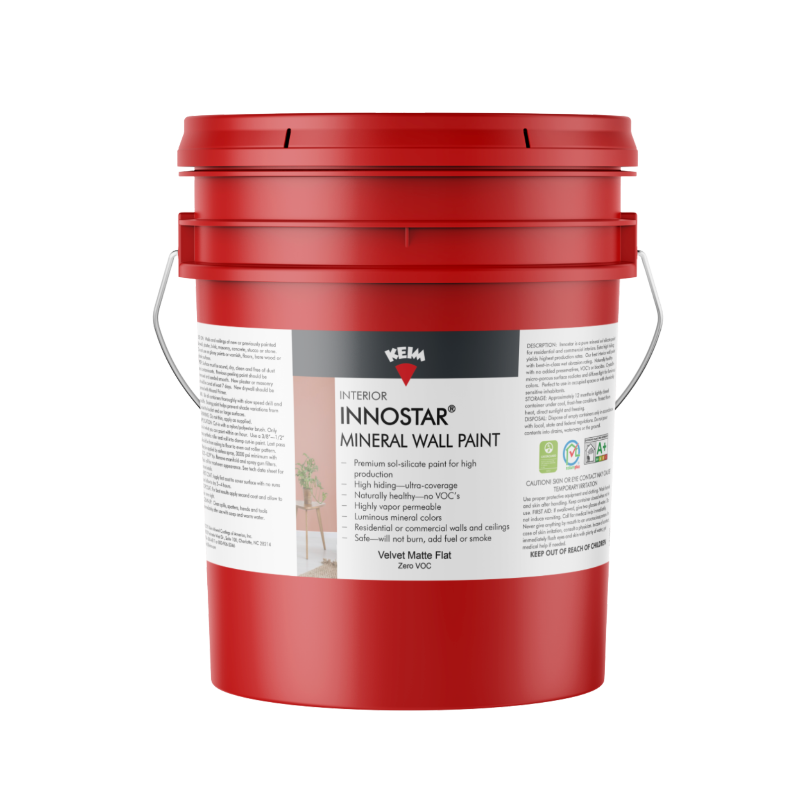 KEIM Innostar mineral wall paint pail and label